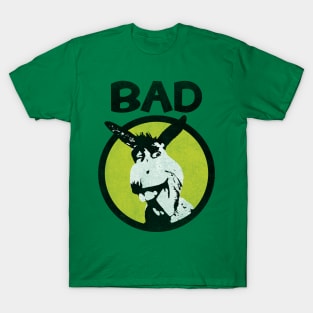 Bad Ass Cartoon Donkey Funny Style Distressed Look T-Shirt